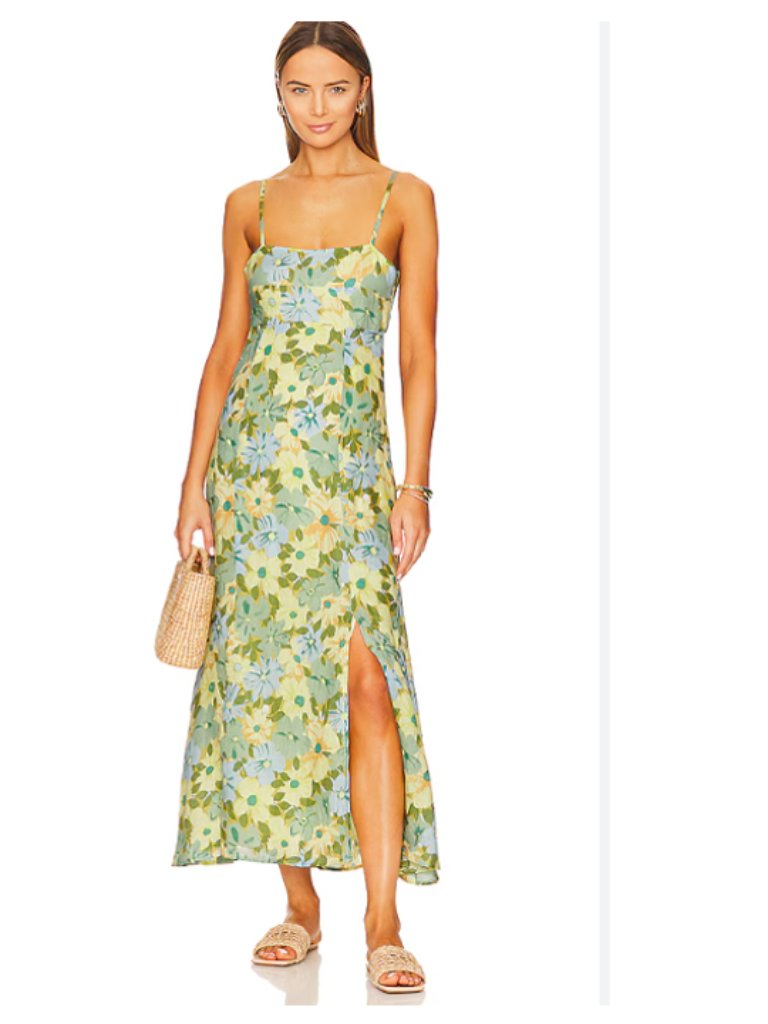 Nwt Faithfull The Brand Tagliatelle Linen Midi Dress